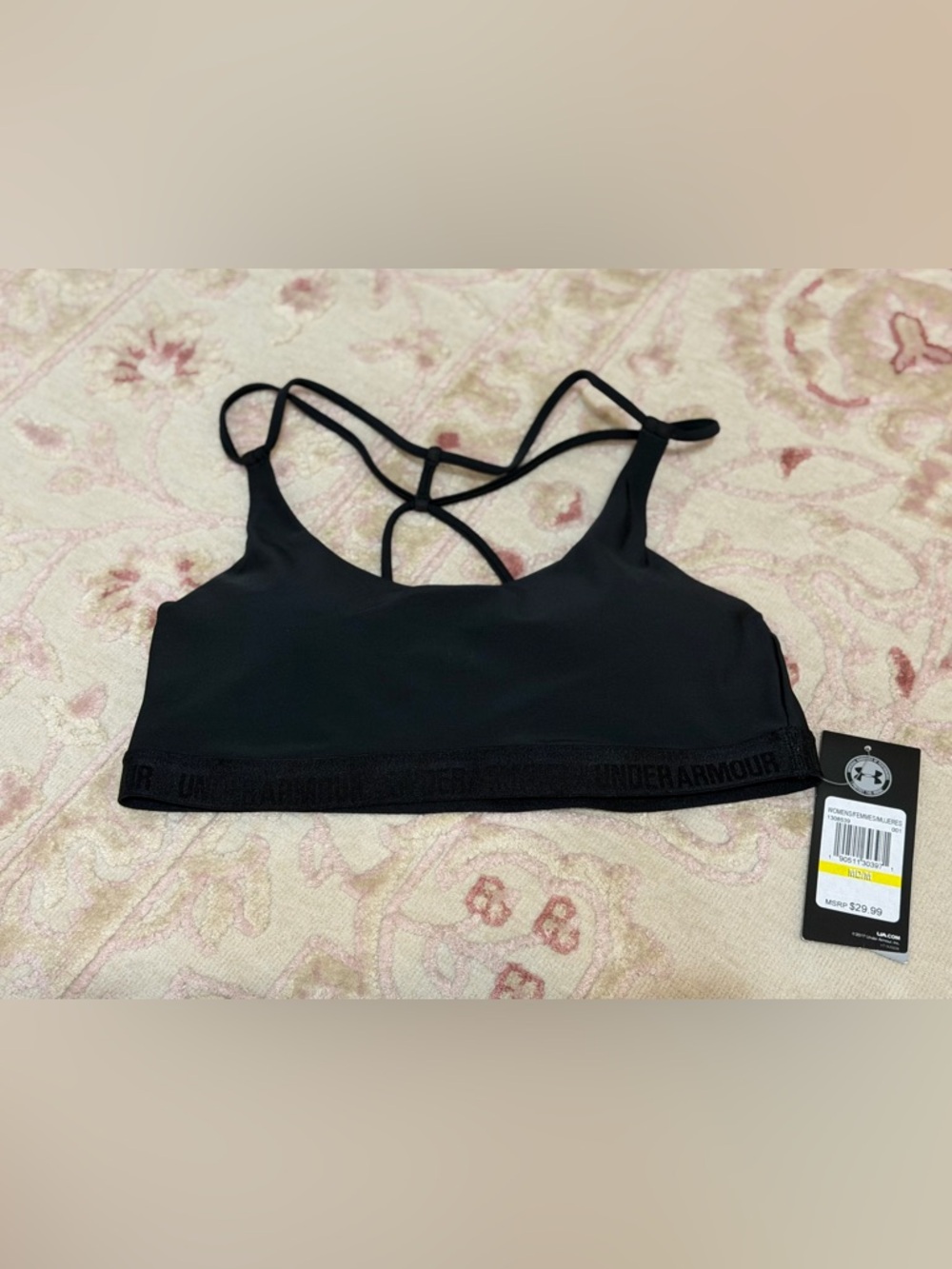 Under Armour Black Strappy Sports Bra NWT